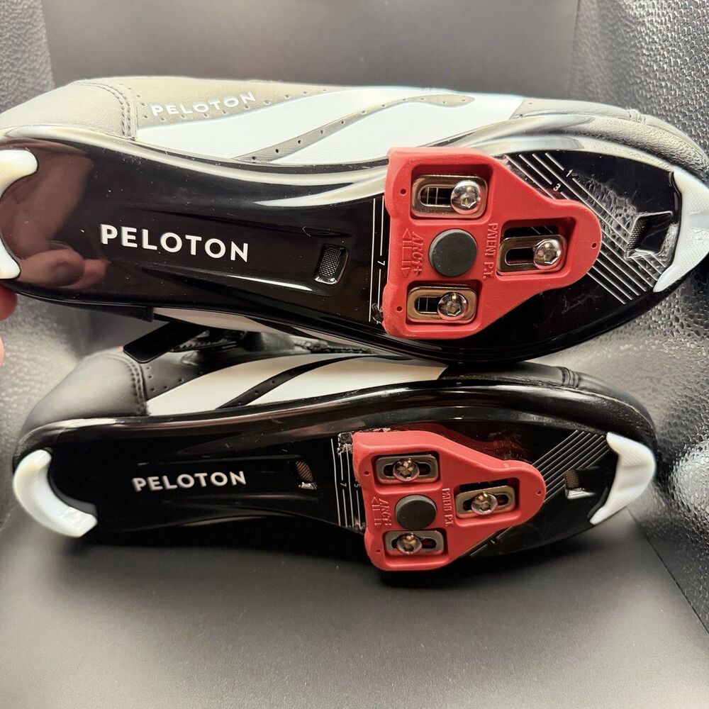 Peloton PL-SH-02 Road Cycling Shoes EU 43 Black/White/Red 3-Bolt - Picture 6 of 6